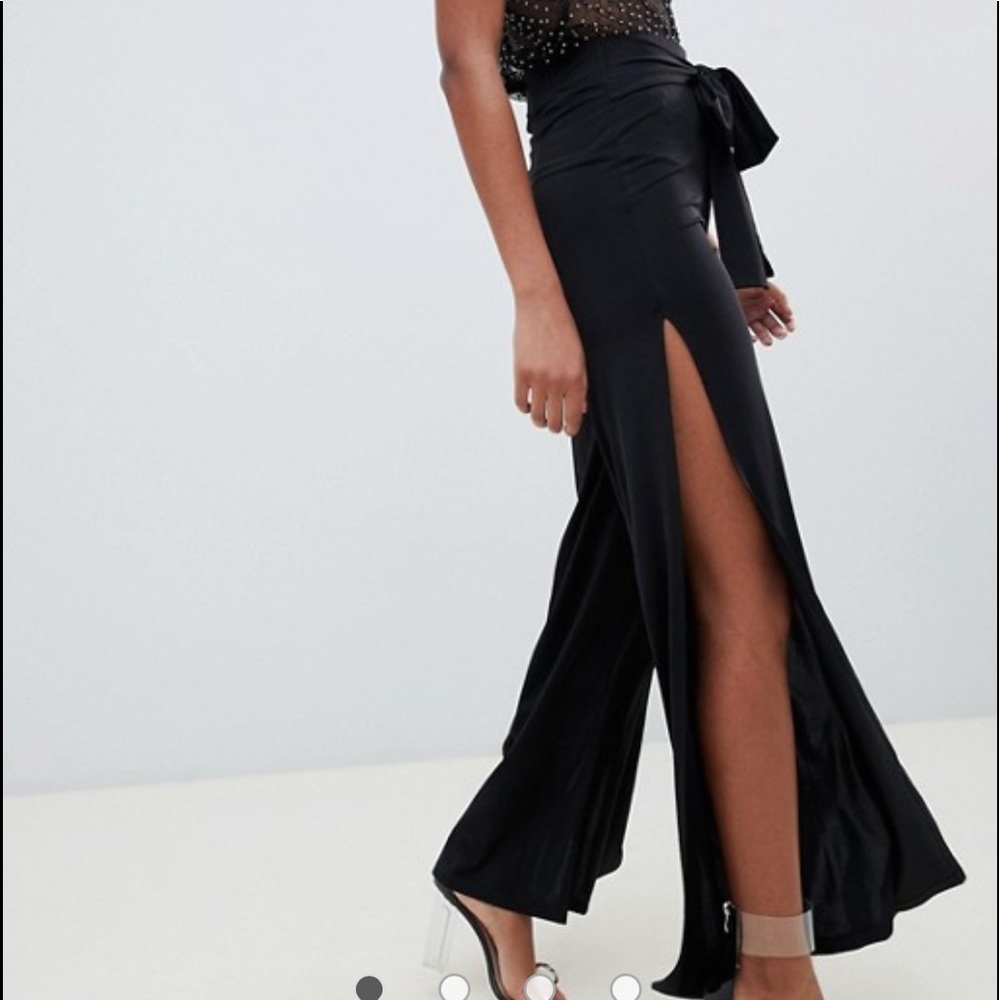 SOLD! ASOS slit leg and tie waist pants!